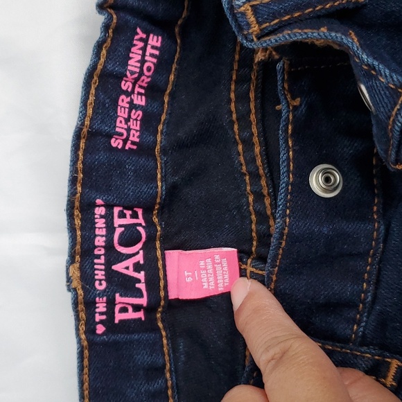 Toddler Dark Wash Skinny Jeans with Stretch - Picture 6 of 7